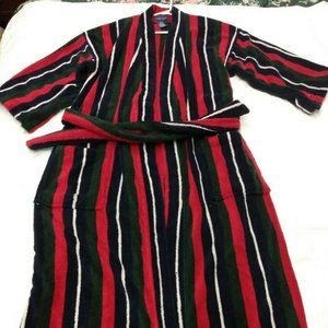 Vintage Men's Town Craft Terrycloth Robe Striped - image 1